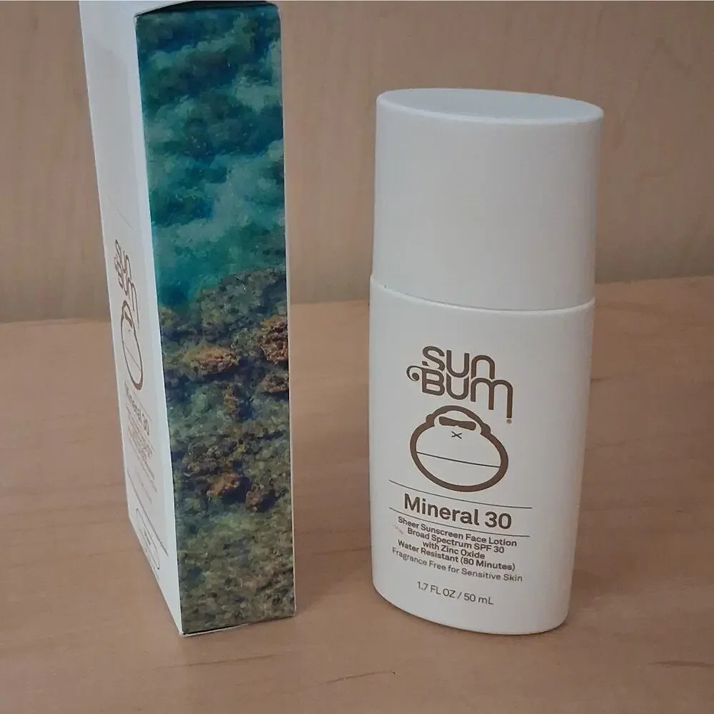 Sun Bum Mineral SPF 30 Face Sunscreen Lotion Zinc Oxide Fragrance Free 1.7oz